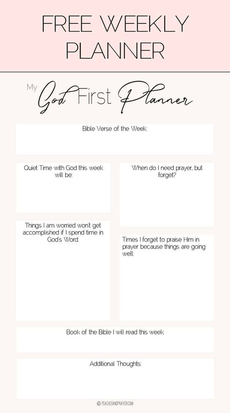 Learn to put God first, today!. Free God First Christian Planner Printable for Prioritizing Him and getting your daily to do list complete! #hottoputgodfirstinrelationships #howtoprioritizegod #howtoputgodfirstalways #godfirstplanner #freeprintables #freechristianprintables Christian Weekly Planner, Prioritize God, Bookmark Inspiration, Aesthetic Daily Planner, Daily Planner Ideas, Daily Planner Templates, Free Christian Printables, Put God First, Daily Planner Printables Free