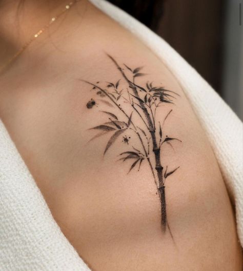 Bamboo Tattoo, Japanese Bamboo, Best Tattoo Designs, Black Ink Tattoos, Online Group, Best Tattoo, Tiny Tattoos, Back Tattoo, Tattoos And Piercings