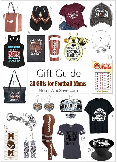 Gift Guide -- 20 Gifts for Football Moms  https://momswhosave.com/2018/11/gifts-for-football-moms.html/ …  #deals #gifts #giftguide #football #footballmom Team Mom Gift Ideas, Baseball Mom Gift Ideas, Football Team Mom, Team Mom Gifts, Soccer Mom Gifts, Football Moms, Football Mom Gifts, Baseball Mom Gifts, Mom Gift Ideas