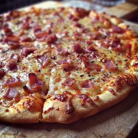 Classic Ham and Cheese Pizza Ingredients: For the Dough: 2 1/2 cups all-purpose flour 1 cup warm water (110°F/45°C) 2 1/4 teaspoons active dry yeast (1 packet) 1 tablespoon olive oil 1 teaspoon sugar 1 teaspoon salt For the Toppings: 1/2 cup pizza sauce (store-bought or homemade) 2 cups shredded mozzarella cheese 1 cup diced ham 1 teaspoon dried oregano 1/2 teaspoon red pepper flakes (optional) Freshly ground black pepper to taste Instructions: Prepare the Dough: In a small bowl, dissolve ... Ham And Cheese Pizza, Homemade Ham, Food Reference, Active Dry Yeast, Mushroom Pizza, Pizza Ingredients, Shredded Mozzarella, Ham And Cheese, Pizza Sauce