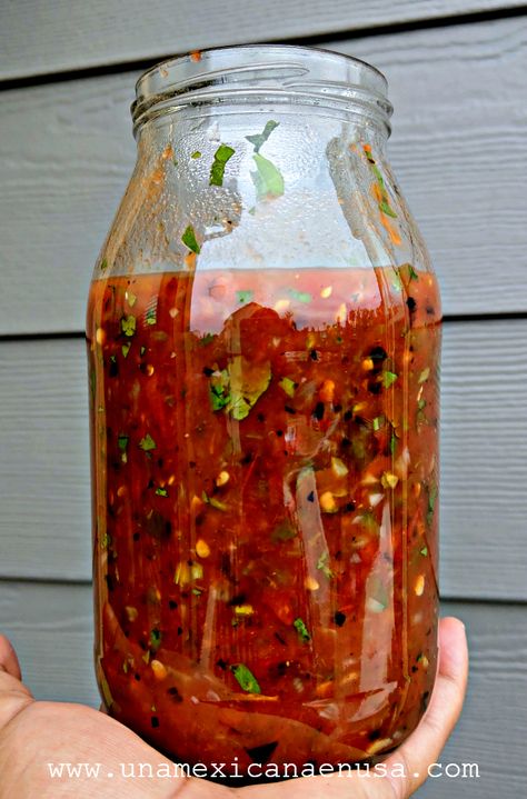 Cómo hacer salsa roja sin molcajete – Una Mexicana en USA Salsa Fresca Recipe, Salsa Gravy, Mexican Comfort Food, Mexican Salsa Recipes, Red Salsa, Homemade Salsa Recipe, Mexican Salsa, Hot Sauce Recipes, Tacos And Burritos