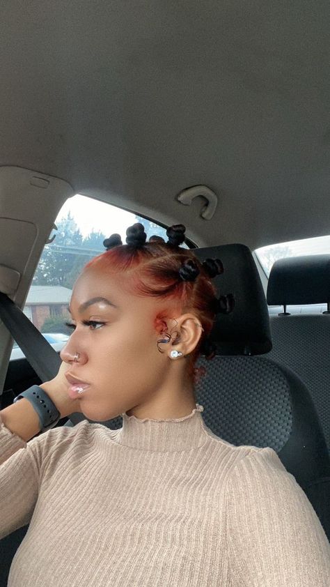 Bantu Knots Short Hair, Twa Hairstyles 4c Hair, 4c Natural Hairstyles Short, Bantu Knot Hairstyles, Shaved Hair Designs, Twa Hairstyles, Human Hair Color, Bantu Knots, Dyed Natural Hair