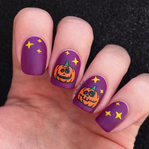 Fingernail Designs Halloween, Pumpkin Nail Art, Uñas Ideas, Halloween Idea, Cute Halloween Nails, Pumpkin Nails, Nagel Tips, Awesome Nails, Lil Pump