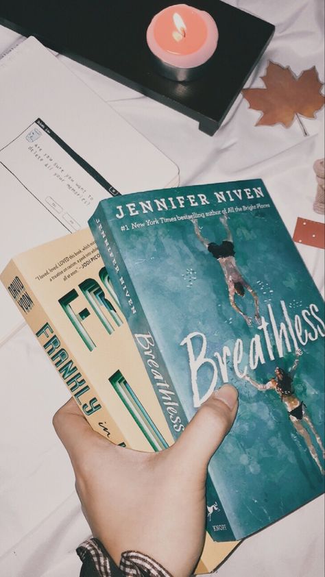 Breathless By Jennifer Niven and Frankly In Love By David Yoon #booklover #instagramstory Jennifer Niven Books, Breathless Jennifer Niven, Breathless Book, Frankly In Love, Jennifer Niven, 3 Cats, Book Recs, Book Aesthetics, Romantic Books