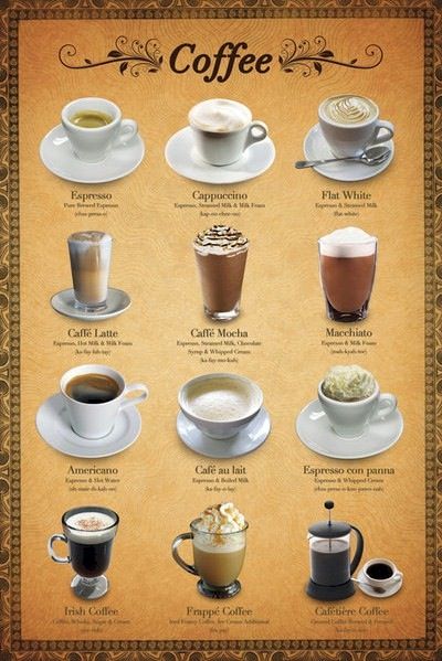 #orgasmafoodie #ohfoodie #foodie #foodielove #foodielover #coffee #coffeelove #coffeelover #coffeerecipe #coffeerecipes #coffeedrink #coffeedrinks #recipe #recipes Coffee Explained, Types Of Coffee, Coffee Talk, Coffee Poster, Irish Coffee, Coffee Type, Chocolate Coffee, Coffee Cafe, Frappe