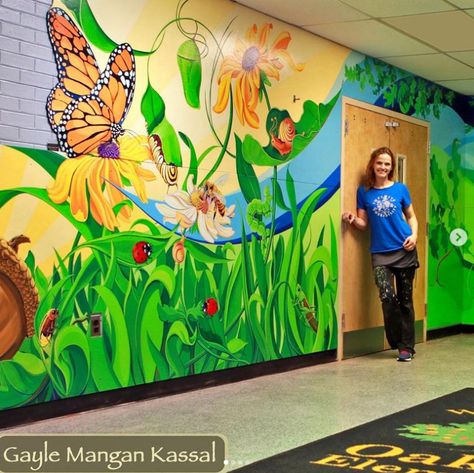 33 Incredible School Mural Ideas To Inpsire You Playground Murals Schools, Kindergarten Mural Ideas, Elementary School Murals Hallways, Elementary School Murals Ideas, Mural Ideas School, School Murals For Kids, Classroom Mural Ideas, School Murals Highschool, School Murals Hallways