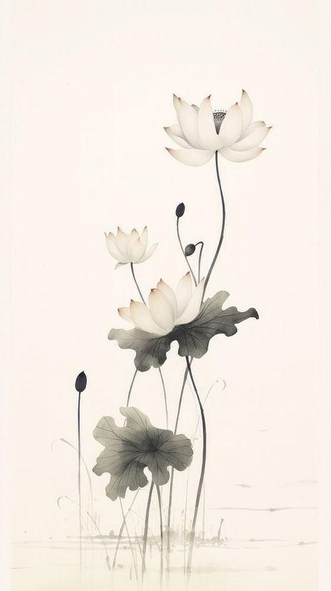 Lotus flower painting drawing sketch. | free image by rawpixel.com Lotus Texture, Lotus Flower Aesthetic, Lotus Sketch, Watercolour Lotus, Lotus Aesthetic, Lotus Flower Drawing, Lotus Drawing, Lotus Flower Painting, Bungalow Ideas