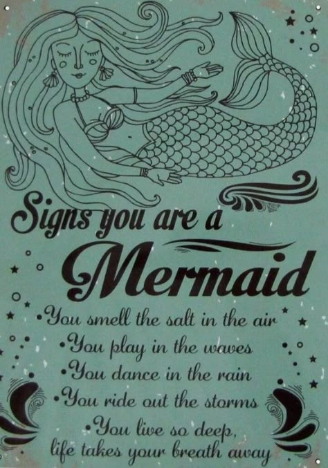 Two Mermaids, Mermaid Sign, Mermaid Quotes, Nautical Signs, Mermaid Artwork, Real Mermaids, Ocean House, Mermaid Decor, Mermaid Life