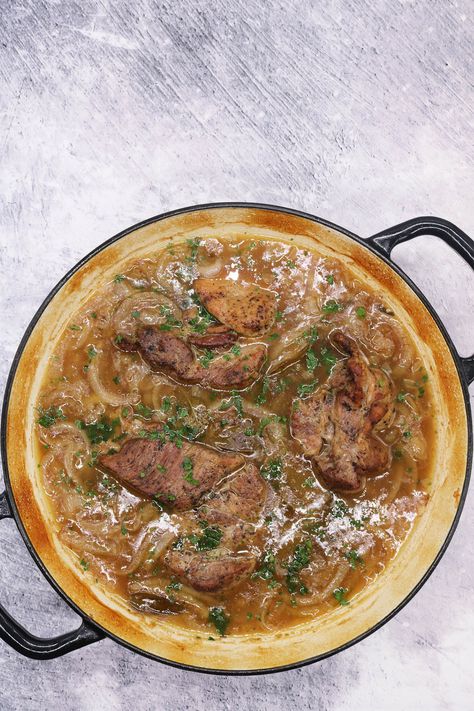 Braised Pork Steaks, Slow Cooked Chilli, Pork Shoulder Steak Recipes, Shoulder Steak Recipes, Cider Braised Pork, Cooked Cabbage Recipes, Steak With Onions, Pork Shoulder Steak, Cold Pasta Dishes