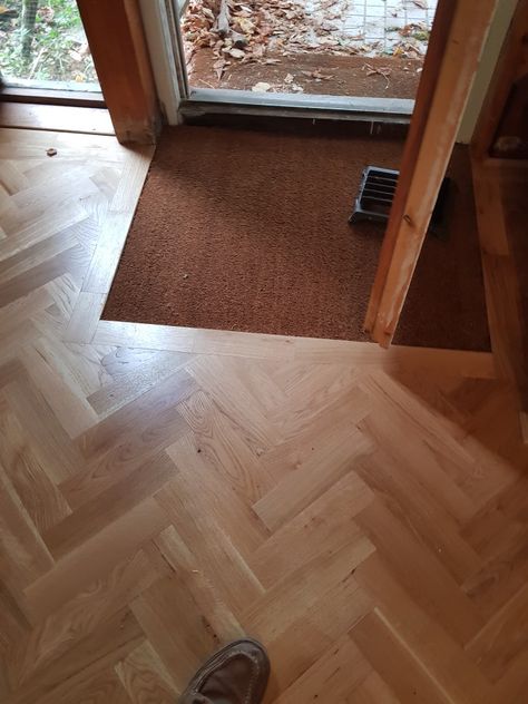 Downstairs Flooring, Small Room Makeover, Hallway Flooring, Entry Mats, Cellar Door, Parquet Flooring, Entrance Hallway, Entrance Hall, Floor Design