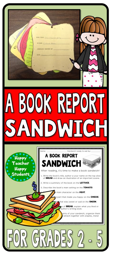 Sandwich Template, Sandwich Book Report, Book Report Printable, Sandwich Book, Creative Book Report, Classroom Management Activities, Book Report Projects, Book Tasting, Onion Bread