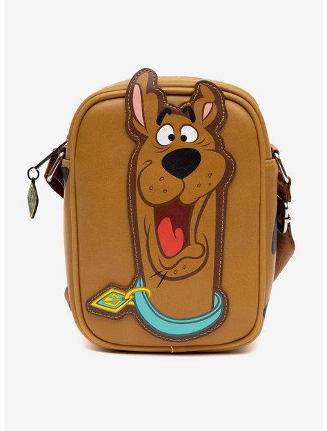 Scooby-Doo! Smiling Face & Spots Crossbody Bag Girls Personalized Gifts, Zip Purse, Anime Merch, Dog Safety, Chain Belts, Crossbody Tote Bag, Hanna Barbera, Smiling Face, Leather Collar