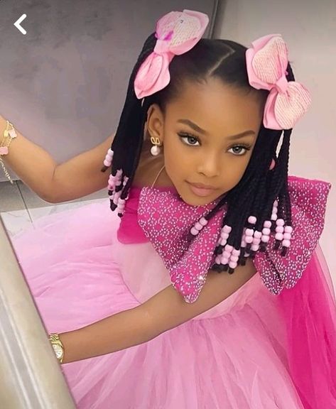 Kids Cornrow Hairstyles, Preppy Hairstyles, Easy Hairstyles For Kids, Barbie Hairstyle, Kid Braid Styles, Birthday Hairstyles, Girls Natural Hairstyles, Ponytail Hair Extensions