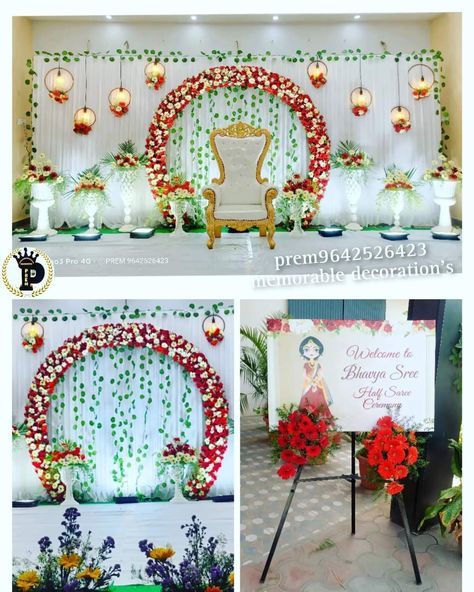 Half Saree Background Decoration, Stage Decorations For Saree Functions, Half Saree Backdrop Decoration, Halfsaree Function Stage Decoration, Half Saree Decoration Ideas, Half Saree Function Stage Decoration, Half Saree Ceremony Decoration, Half Saree Function Decoration Ideas, Half Saree Function Decoration