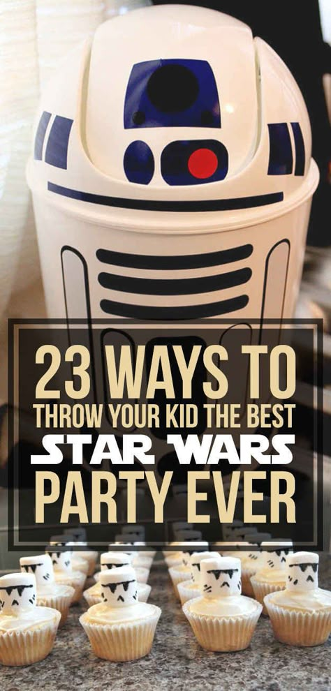 23 Ways To Throw Your Kid The Best Star Wars Birthday Party Ever  I WISH I HAD A BROTHER OOOOMG THESE IDEAS ARE SO GREAT Star Wars Bb8, Star Wars Birthday Party, Birthday Star, Star Wars Birthday, Star Wars Kids, Star Wars Party, Family Costumes, 6th Birthday Parties, Costumes Halloween