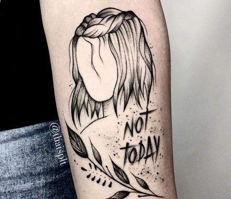 Arya Stark Tattoo, Game Of Thrones Tattoo, Tattoo 2024, One God, Gaming Tattoo, Gra O Tron, Arya Stark, Dream Tattoos, Hair Skin Nails