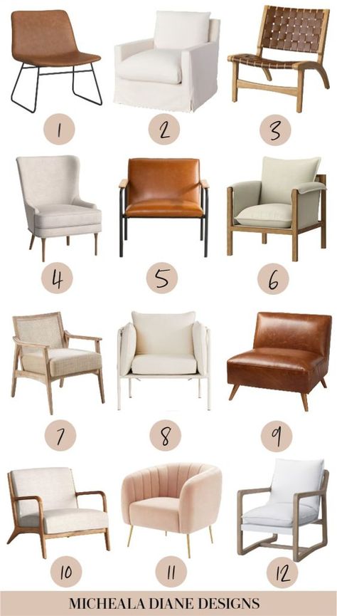 Affordable modern accent chairs for your living room or bedroom. Cozy neutral lounge chairs for any budget. Neutral Lounge, Accent Chairs Living Room, Small Chair For Bedroom, Small Lounge Chairs, Modern Accent Chairs, Chairs Living Room, Chairs For Living Room, Mid Century Modern Accent Chairs, Accent Chair Bedroom