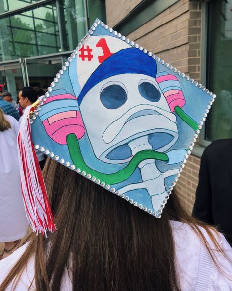 Stardew Graduation Cap, Senior Backpacks Funny, Graduation Cap Designs Video Games, Dora Graduation Cap, Regular Show Graduation Cap, Graduation Spongebob, Graduation Cap Designs Funny, Spongebob Graduation, Spongebob Graduation Cap