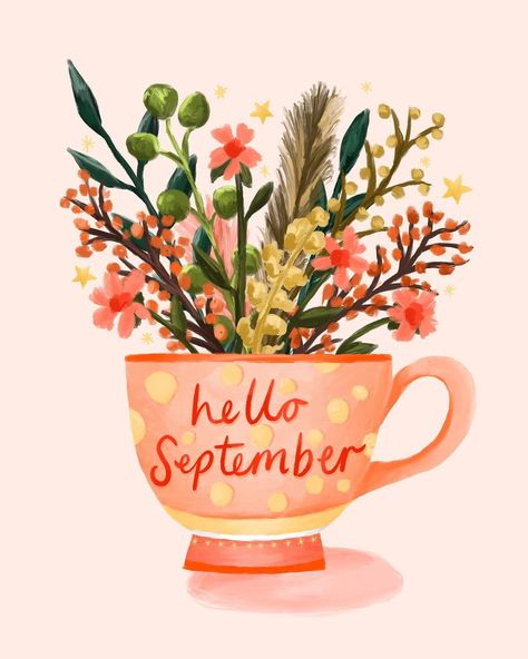 Millie on Instagram: “SEPTEMBER ✨ (I know it was the 1st yesterday, slightly late to the party). I am actually really looking forward to autumn (even though we…” September Illustration, September Baby, All The Months, Late To The Party, 9 September, Hello September, To Autumn, Halloween Wallpaper Iphone, Bible Art Journaling