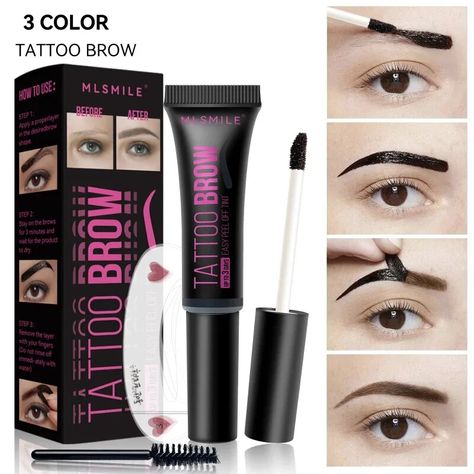 Dye Eyebrows, Semi Permanent Eyebrows, Tinted Eyebrow Gel, Brow Tattoo, Semi Permanente, Eyebrow Enhancer, Eyebrow Tinting, Eyebrow Stencil, Waterproof Eyebrow