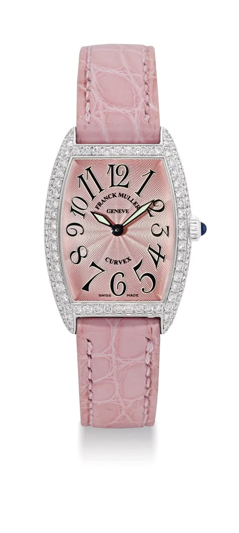 FRANCK MULLER. A LADY'S 18K WHITE GOLD AND DIAMOND-SET TONNEAU-SHAPED WRISTWATCH | SIGNED FRANCK MULLER, GENEVE, REF. 1752 QZ D, CINTREE CURVEX MODEL, NO. 2236, CIRCA 2008 | 2000s, none | Christie's Frank Muller Watches Women Style, Franck Muller Watches Women, Frank Muller Watches, Jewelry Logo Ideas, Frank Muller, Coquette Jewelry, Franck Muller Watches, Pop Clothing, Rolex Watches Women