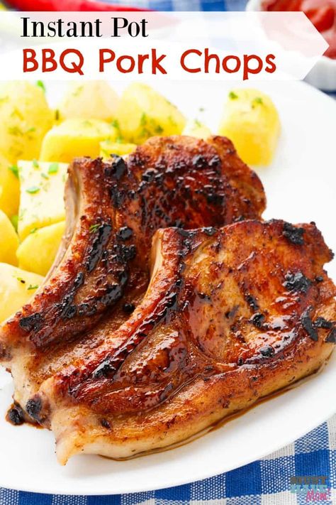 Instant Pot BBQ Pork Chops Recipe - Must Have Mom Instant Pot Bbq Pork Chops, Instant Recipe, Bone In Pork Chops, Instant Pot Pork Chops, Bbq Pork Chops, Pork Chop Dinner, Electric Pressure Cooker Recipes, Instant Pot Pork, Chicken Fried Steak