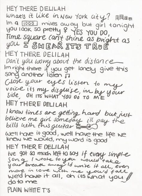 I love this song. Hey There, Delilah  By: Plain White T's Hey There Delilah Poster, Delilah Core Aesthetic, Hey There Delilah Aesthetic, Hey There Delilah Lyrics, Delilah Aesthetic, Delilah Core, Isabella Core, College Prints, Hey There Delilah