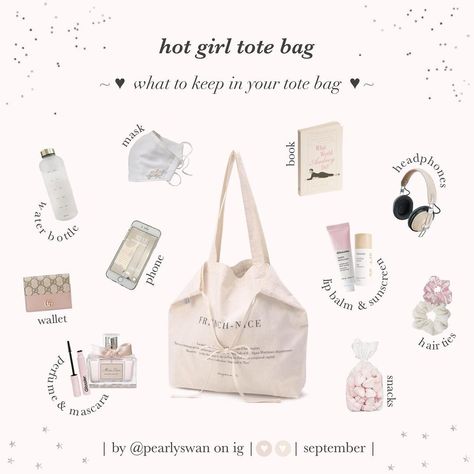 — 𝓔.’s Instagram post: “what are your bag essentials?? i wasn’t going to post this… that’s why i’m so so late to this trend haha” Coquette Bag Essentials, Whats In My Makeup Bag Coquette, Relatable Coquette, Girly Tingz, School Bag Essentials, Etiquette And Manners, Inside My Bag, Purse Essentials, Girls Tote