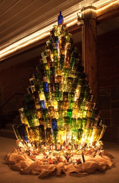 1000+ ideas about Wine Tree on Pinterest | Wine Bottle Trees, Wine ... Wine Bottle Christmas Tree, Bottle Christmas Tree, Wine Bottle Christmas, Xmas Tree Stands, Wine Bottle Trees, Wine Tree, Bottle Trees, Empty Wine Bottles, Bottle Tree