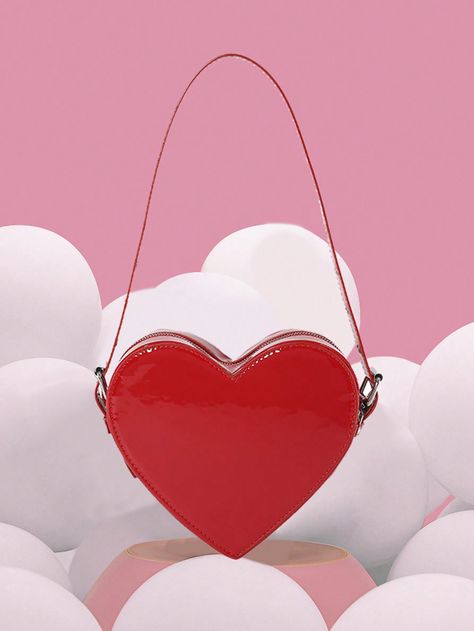 Y2k Style Heart Shaped Handbag, Goth Punk Rock Style Shoulder Bag With Adjustable Straps, Cute Novelty Satchel Underarm Purse For Party, Music Festival . The Best Valentines' gifts For Girlfriend Lady & Woman. Perfect for Shopping, Daily UseI discovered amazing products on SHEIN.com, come check them out! Valentine Gifts For Girlfriend, Bags For Teens, Adjustable Bag, Punk Rock Fashion, Novelty Bags, Heart Bag, Goth Punk, Bag Bag, Bird In Bag