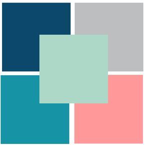 Complementary Colors: Mint Green Bathroom Colors Blue, Boy Nursery Colors, Baby Boy Nursery Colors, Dark Blue Living Room, Baby Room Colors, Girl Nursery Themes, Baby Nursery Themes, Trendy Baby Nursery, Blue Bath