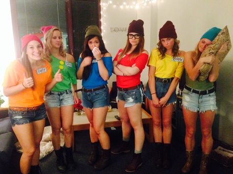 Seven Dwarves Costume 7 Dwarves Costume Diy, Seven Dwarves Costume Diy, Seven Dwarfs Costume, Best Homecoming Dresses, Costume Contest Winner, Fitted Homecoming Dresses, Office Halloween Costumes, Plus Size Homecoming Dresses, Cute Group Halloween Costumes