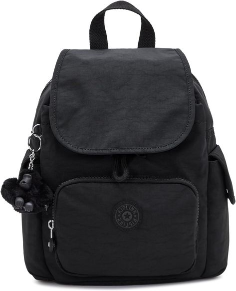 Kipling Women's City Pack Mini Backpack, Lightweight Versatile Daypack, Bag Kipling City Pack, Black School Bags, Kipling Backpack, Stylish School Bags, Mini Mochila, Kipling Bags, Backpack Reviews, Everyday Purse, Stacked Jewelry