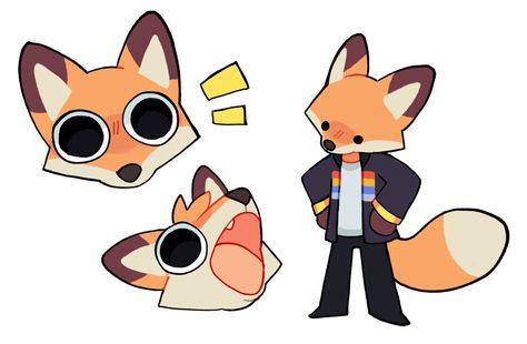 Fox Poses Reference, Anthro Fox Character Design, Fox Drawing Reference, Fox Poses, Fox Character Design, Squirrel Character, Fox Doodle, Fox Pfp, Fox Animation