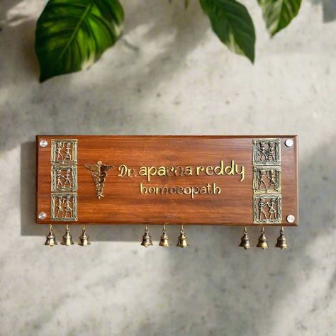 Customizable Wooden Name Plate! Key Features: Size: 9 inches (height) x 19 inches (width) Material: High-quality, durable wood Customization: Personalized with your desired text For customized name plate, please contact us at +91 89779 05525. Transform your entrance with a name plate that truly reflects your style and identity. https://www.kaareegaree.com/products/wooden-nameplate-with-antique-polish Wooden Name Plates, Name Plates, Wooden Names, Wooden Wall Decor, Wall Brackets, Frame Wall Decor, Wooden Stand, Wooden Walls, Name Plate