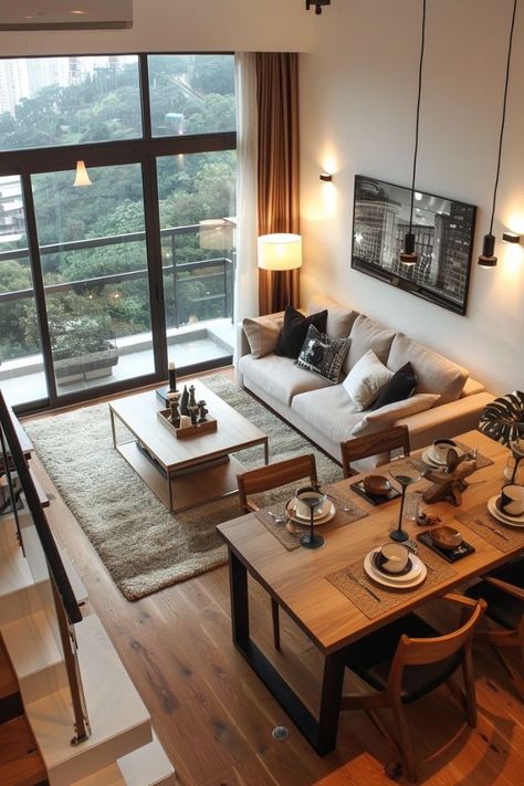 Male Living Room, Small Living Room Makeover, Living Room Makeover Ideas, Dark Furniture Living Room, Room Makeover Ideas, Rental Home Decor, Japanese Style House, Design Hacks, Condo Design