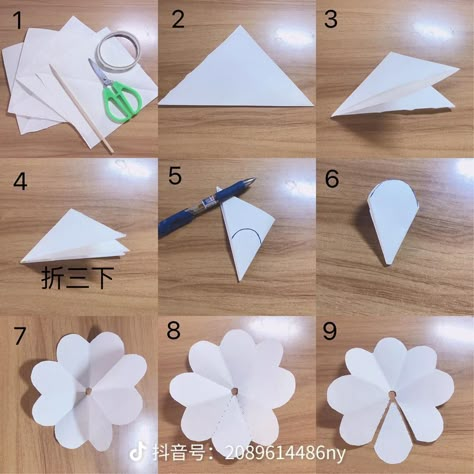 Construction Paper Flowers, Folded Paper Flowers, Spring Flower Crafts, Paper Flowers Diy Easy, Make Paper Flowers, Rose Paper, Folding Paper, Origami Rose, Easy Paper Flowers