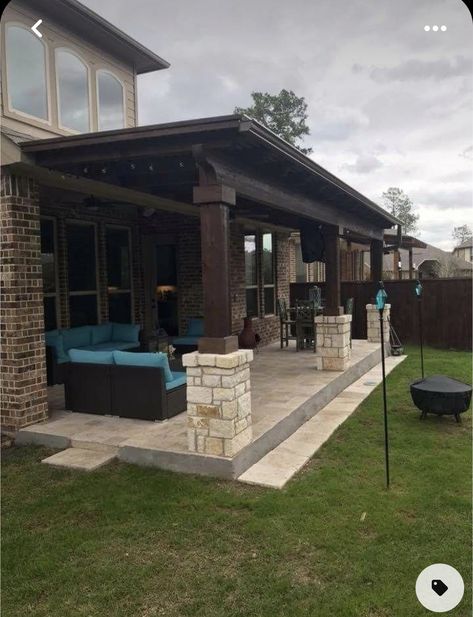 Simple Backyard Patio Designs, Patio Roof Ideas Attached To House, Covered Patio Extension Ideas, Attached Covered Patio Ideas, Easy Diy Landscaping Ideas, Covered Patios Attached To House, Backyard Covered Patio Ideas, Easy Diy Landscaping, Covered Patio Ideas