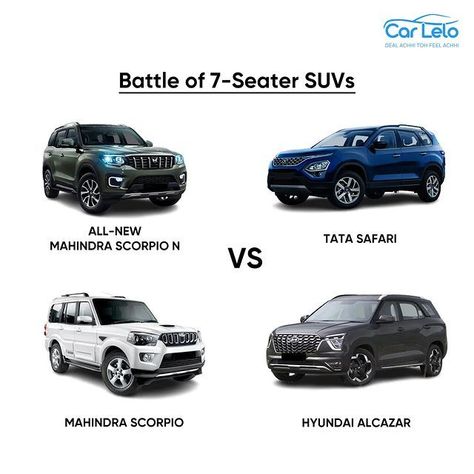 Battle of 7-Seater SUVs Mahindra Scorpio N, Mahindra Scorpio Car, Scorpio Classic, Scorpio N, New Mahindra Scorpio, Scorpio Car, Tata Safari, Mahindra Cars, Mahindra Scorpio