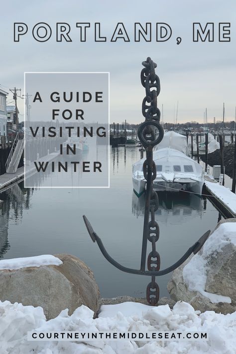 A Guide for Visiting Portland, Maine in Winter. Tips for how to enjoy your visit to Portland even when it’s really cold outside! Portland Maine Christmas, Maine Winter Vacation, Portland Maine Winter, Maine Aesthetic Winter, Winter In Maine, Visiting Maine, Maine Aesthetic, Maine Food, Portland Maine Travel