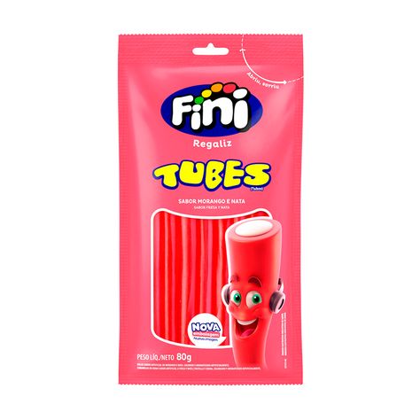 Tubes Morango Fini, um clássico da marca. Docinho, irresistíveis e cumpridinhos, possuem formato de tubo. Fini Tubes, Snack Cart, American Snacks, Bubble Gum Flavor, Sour Patch Kids, Grocery Items, Sour Patch, Mini Fridge, Food Platters