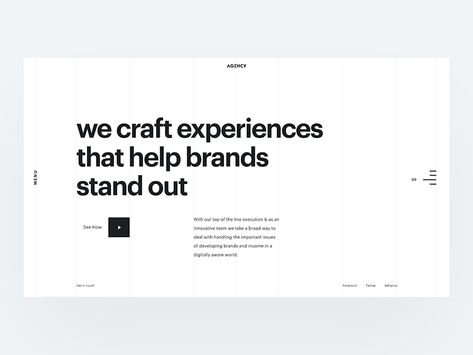 Agency Website Inspiration, Blog Layout Design, Be Invisible, Creative Book Covers, Ui Design Website, Corporate Presentation, Bare Minimum, Presentation Layout, Simple Website