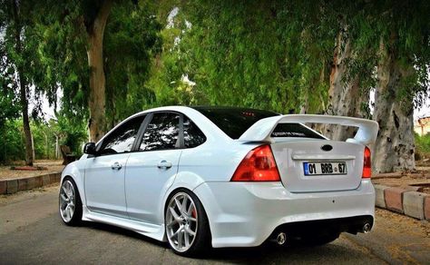 White #Ford #Focus ST Sedan mk2 with gold wheels Ford Focus St Mk2, Ford Focus 2010, Ford Focus 2002, Ford Focus 2007, Ford Focus Svt, Ford Focus 2003, Ford Focus 2006, Ford Focus 2009, Ford Focus 2008