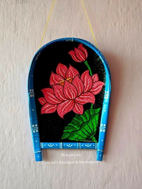 Soop Painting Ideas, Kulo Art Painting, Kula Painting, Kulo Designs, Kulo Painting Ideas, Kula Art, Bengali Wedding Decoration, Kulo Painting, Kulo Art