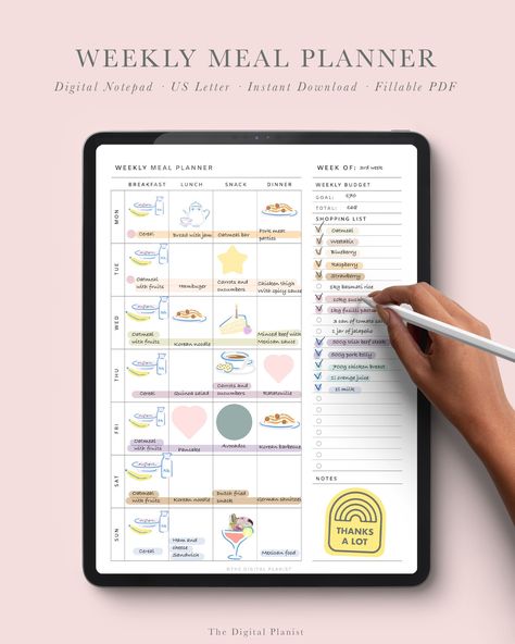 Digital Weekly Meal Planner on a budget | Meal planner with grocery list | Meal Plan for a week with snack | Meal plan template | US Letter https://etsy.me/3lzwYY6 #black #gray #mealplansheets #timemanagement #mealplantemplates #digitalmealplan #familymealplan #mealpla Exam Planner, Menu Sans Gluten, Meal Planner Template, Meal Planning Template, Menu Planners, Routine Planner, Planner Pdf, Weekly Meal Planner, Diy Planner