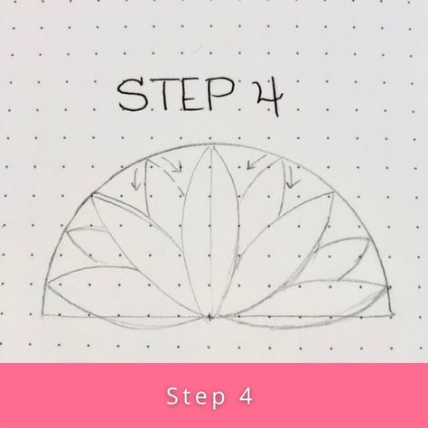 Pictures Of Lotus Flowers, Drawing A Lotus Flower, Simple Lotus Flower Drawing, Lotus Flower Drawing Simple Step By Step, Lotus Doodle Art, How To Draw Lotus Step By Step, Lotus Flower Painting Easy, Lotus Flower Drawing Mandala, How To Draw Lotus