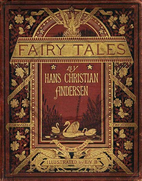 Illustration Art Nouveau, Andersen's Fairy Tales, Book Cover Illustration, Fairy Tale Books, Vintage Book Covers, Hans Christian Andersen, Beautiful Book Covers, Fairy Book, Arte Inspo