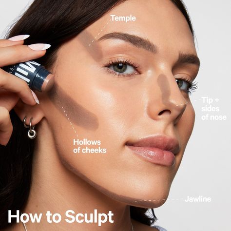 Sculpt Cream Contour Stick - MILK MAKEUP | Sephora Best Contour Makeup, Milk Makeup Sephora, Cream Contour Stick, Best Contouring Products, Everyday Makeup Routine, Contour Stick, Cream Contour, Face Contouring, Milk Makeup