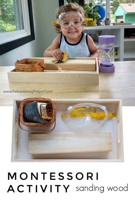 Montessori Trays, Montessori Activities Preschool, Montessori Activity, Practical Life Activities, Montessori Lessons, Sanding Wood, Montessori Practical Life, Montessori Toddler Activities, Toddler Classroom