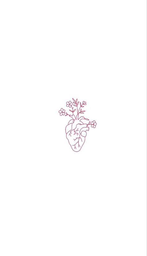 Small Growth Tattoo, Strong Heart Tattoo, Heart Fineline Tattoo, Self Love Line Tattoo, Symbols Of Self Love, Simple Nurse Tattoo, Tattoo Ideas Female Self Love, Heart With Flowers Tattoo Simple, Change Of Heart Tattoo